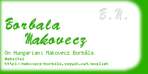 borbala makovecz business card